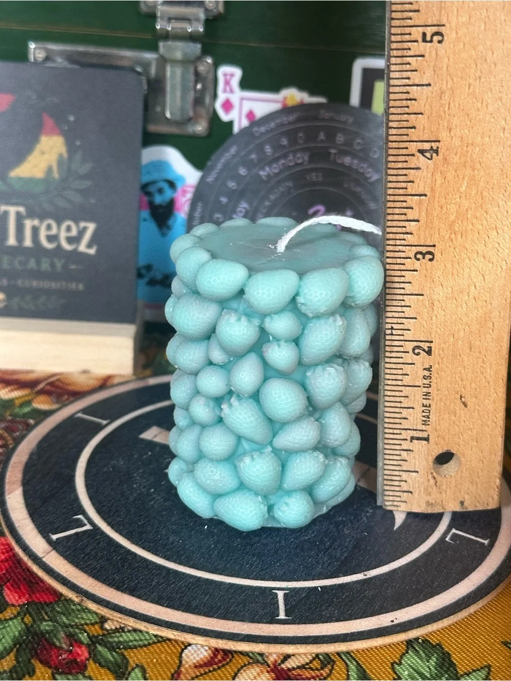 Blue Strawberry Candle